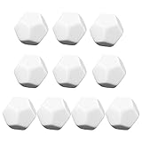 10pcs D12 22mm Leere Weiße Farbwürfel 12-seitig Können Vom Marker Stift...