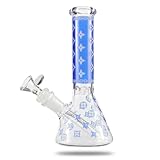 Budawi® 18,8er Glasbong ohne Kickloch mit Eisfach Chillum und Glaskopf 20...