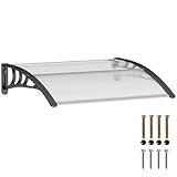 Outsunny Vordach Haustürvordach 100 x 75 cm Pultvordach Überdachung...