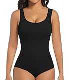 ONEW Shapewear Damen Body Shaper Bauchweg Miederbody Figurformende Tank Top...
