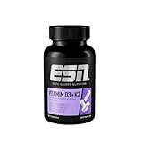 ESN Vitamin D3 + K2, 120 Kapseln, für Immunsystem, Knochen und...