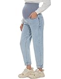 POSHGLAM Damen Umstandsjeans über Bauch Bequeme Stretch Boyfriend Jeans...