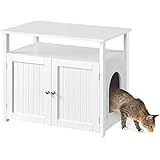 Yaheetech Katzenhaus 80 × 51 × 66 cm Katzenschrank für Katzentoilette,...