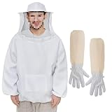 ERMWALR Imker-Schutzanzug mit Kapuze und Maske stichfeste professionelle...