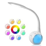 WILIT LED Schreibtischlampe Kinder, Schreibtischlampe Farbwechsel...