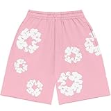 Shorts Herren Sommer Blume Unisex Y2K Hip Hop Strandshorts mit Taschen...