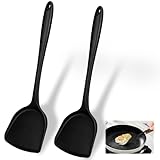 Rairsky 2 Stück Silikon Wok Spatel,Pfannenwender aus Silikon,Pfannenwender...
