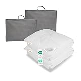 2x Winter Bettdecke 135x200 cm, Duo Steppbett für Allergiker, warmes...