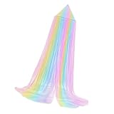 ZEPFJHE Atmungsaktives rundes Prinzessinnen-Betthimmel für Mädchenzimmer,...