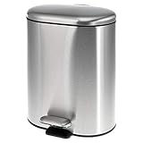 bremermann Treteimer BARBENA - 6 Liter // Edelstahl Anti-Fingerabdruck...