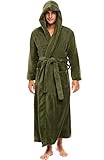 Alexander Del Rossa Herren-Bademantel aus weichem Plüsch-Fleece, mit...