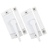DOITOOL 2 Satz Halbmondschloss Fensterverriegelung Weiß mit Linker Basis...
