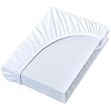 NatureMark Jersey Spannbettlaken, Spannbetttuch 100% Baumwolle in vielen...