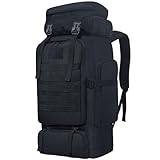 Lizbin 80L Camping Wanderrucksack, Militärischer taktischer Rucksack Molle...