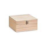 Zeller 15125 Aufbewahrungsbox, Holz, Natur, 20 x 20 x 9,5 cm