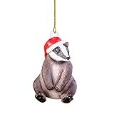 Weihnachts-Tier-Ornament Acryl Weihnachtsmütze Tier-Ornament...