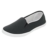 Schuhe Damen Slip On, Canvas Schuhe Damen Ohne Schnürung Arbeitsschuhe...