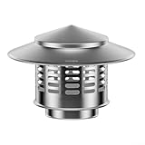 304 Edelstahl Schornsteinkappe für Dachentlüftung und Auspuffrohr,...