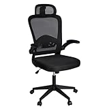 T-LOVENDO.ES TLV-AM-HOC919-BLACK Bürostuhl, Metall Netzstoff, Schwarz,...