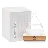 Weihnachtsgeschenke, Sturmglas, Wettervorhersage, Holzsockel,...