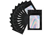 100 Stück Klein Mylar Beutel,9 * 12 CM Schwarz Mylar Folienbeutel,...