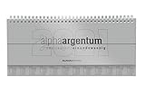 Tisch-Querkalender alpha argentum 2021 - Büro-Planer 29,7x13,5 cm -...