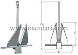 Osculati Danforth Anker 10 kg