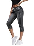 Onsoyours Capri Jeans Damen Sommer Caprihose 3/4 Jeans Caprihose Hohe...