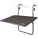 Aktive 61034 - Balkon-Klapptisch mit mehreren Positionen zum Aufhängen |...