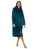 Undercover Damen-Bademantel aus weichem Fleece, mit Reißverschluss,...