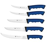 Wolfcut SoftGrip BLUE-Serie - Metzgermesser-Set 5-tlg. - Ausbeinmesser 13...