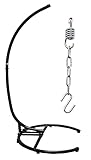 AMANKA Bis 150kg: XL Hängesessel Gestell Outdoor - 210cm Ständer für...