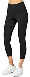 Merry Style Damen Leggings 3/4 aus Baumwolle mit Stretch – Leichte Capri...