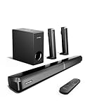 ULTIMEA 4.1-Kanal Soundbar für TV Geräte, mit Subwoofer, teilbare 2-in-1...