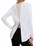 Crewhpo Sportshirt Damen Langarm Funktionsshirt Laufshirt Rundhals...