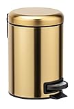 WENKO Kosmetik Treteimer Mod. Leman 3 Liter Bad-Mülleimer mit Beutelhalter...