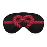 Schlafmaske mit rotem Seil, Herzknoten, Schlafmaske für Damen und Herren,...