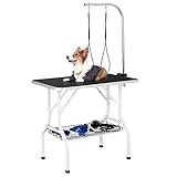 Yaheetech Klappbarer Hundeschertisch mit Untenablage, Hunde Trimmtisch,...