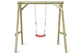 Gartenpirat Premium Kinderschaukel aus Holz Outdoor - Einzelschaukel mit...