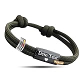 Herren Armband - Personalisiertes Segeltau Armband - Perfektes Geschenk...