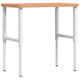 Werkbank Werkstatt Werktisch mit Holz-Arbeitsplatte, Packtisch Arbeitstisch...