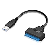 USB 3.0 auf SATA Adapter Kabel – 22 Pin SATA zu USB für 2,5 Zoll...