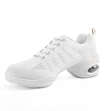 Asyusyu Tanzsneaker Damen Tanzschuhe Schnüren Jazz Tanzschuhe mit...