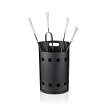 Relaxdays Kaminbesteck, 5-TLG. Set, im Eimer, Schürhaken, Ascheschaufel,...