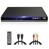 JOVELL Kompakt HD DVD Player für TV HDMI AV Ausgang mit Kabel Enthalten,...