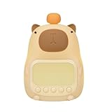 HOOLRZI Cartoon Capybaras Tisch-Nigith-Lampe mit Wecker, 1500 mAh,...