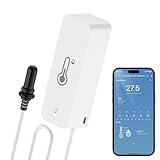 WIOONI WiFi Hygrometer Thermometer Sensor, WLAN Thermometer Mit Externem...