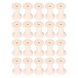 Fdit Holzspulen, 20 Stück, Natürliche Leere Spulen für...