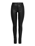 ONLY Damen ONLROYAL Life HW SK Rock Coated PIM 15159341, Black, L/32