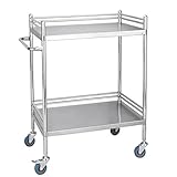Medizinischer Trolley, 2 Etagen, robuster medizinischer Allzweckwagen, mit...